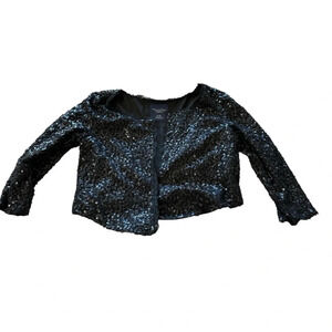 American Eagle women's size XS cropped black sequins cardigan